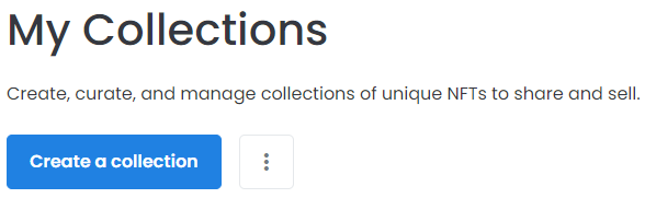 アカウントを作ったら「マイコレクション」ページを作って「Add item」から作品を作る