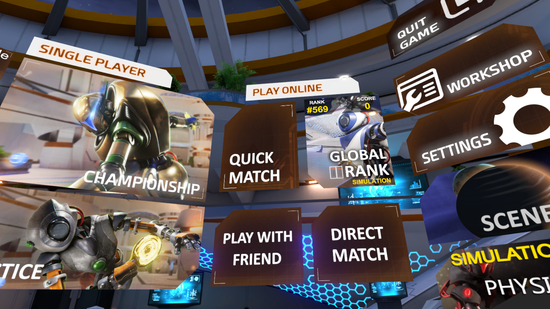 【Racket Fury：Table Tennis VR】の遊び方1